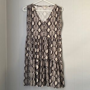 Snakeskin Babydoll Dress, Size M